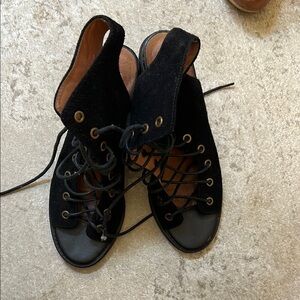Jeffrey Campbell free people Black Lace-Up Women's Shoes size 8